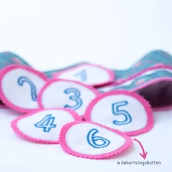 Krone für Kindergeburtstag, Geburtstagskrone mit Zahlen, Krone mit Zahlen, Stoffkrone für Geburtstagsfeiern