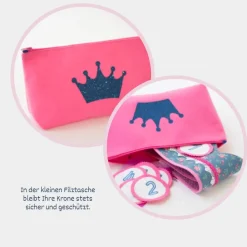 Krone für Kindergeburtstag, Geburtstagskrone mit Zahlen, Krone mit Zahlen, Stoffkrone für Geburtstagsfeiern