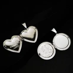 Kropfband mit Medaillon, Dirndlkette, Edelstahl, Auswahl