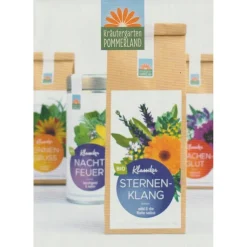 Kräutertee-Mischungen, Geschenkset No. 2:   6 Sorten in Bio-Qualität (3 davon mit Hanf), plastikfrei