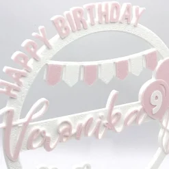 Kuchen Topper "Happy Birthday" personalisiert mit Farbe, Name & Alter