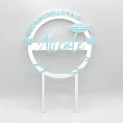 Kuchen Topper zur Konfirmation - personalisiert mit Namen & Datum