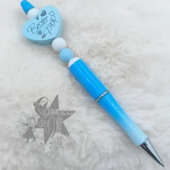 Kugelschreiber in blau / weiß - Bester Papa  - Motivherz -   incl. Ersatzmine