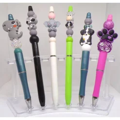 Kugelschreiber Tiere kawaii  Dino, Waschbär, Elefant, Esel, Berner Sennenhund oder Pfote als Geschenkidee