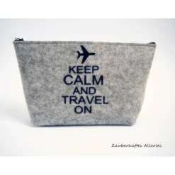 Kulturbeutel beflockt Flugzeug