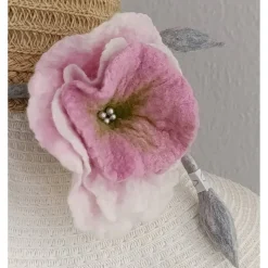 KUNSTBLUME mit Stil, Naturmaterial Wolle, für viele Dekorationsideen, Handmade