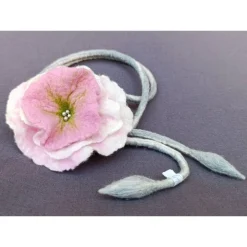 KUNSTBLUME mit Stil, Naturmaterial Wolle, für viele Dekorationsideen, Handmade