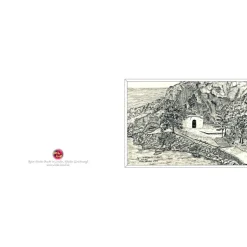 Kunst–Doppelkarte - „Agios – Pavlos – Bucht (Rhodos)“ – bewusst ohne Textvorgabe - Design Ulrike Kröll.