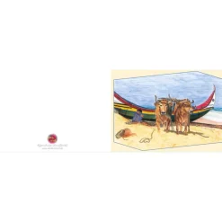 Kunst–Doppelkarte - „Algarvefischer“ - bewusst ohne Textvorgabe - Design  Ulrike Kröll.