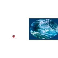 Kunst–Doppelkarte - „Antarktis“ - bewusst ohne Textvorgabe - Design Ulrike Kröll.