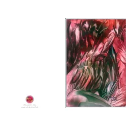 Kunst–Doppelkarte - „Blumen abstrakt“ - bewusst ohne Textvorgabe - Design  Ulrike Kröll.