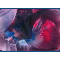 Kunst–Doppelkarte - „Fliegende Seidentücher“ - bewusst ohne Textvorgabe - Design  Ulrike Kröll.