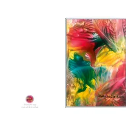 Kunst–Doppelkarte - „Frühlingserwachen“ - bewusst ohne Textvorgabe - Design  Ulrike Kröll