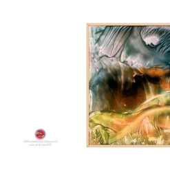 Kunst–Doppelkarte - „Höhlenlandschaft“ - bewusst ohne Textvorgabe - Design  Ulrike Kröll.