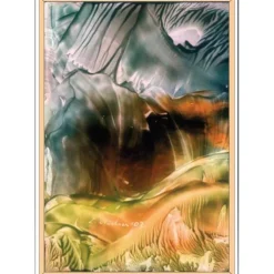 Kunst–Doppelkarte - „Höhlenlandschaft“ - bewusst ohne Textvorgabe - Design  Ulrike Kröll.