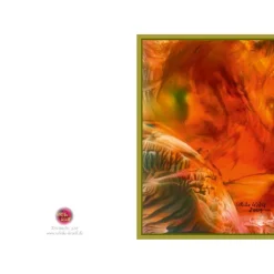 Kunst–Doppelkarte - „Korallen mit Höhlenlandschaft“ - bewusst ohne Textvorgabe - Design Ulrike Kröll.