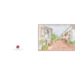 Kunst–Doppelkarte - „Lagos / Portugal“ - bewusst ohne Textvorgabe - Design  Ulrike Kröll.