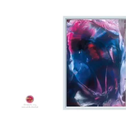 Kunst–Doppelkarte - „Liebenswertes Höhlenwesen“ - bewusst ohne Textvorgabe - Design  Ulrike Kröll.