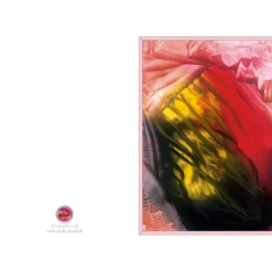 Kunst–Doppelkarte - „Lodernde Flammen“ - bewusst ohne Textvorgabe - Design Ulrike Kröll.