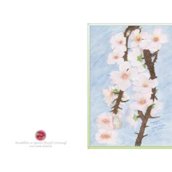 Kunst–Doppelkarte - „Mandelblüte in Spanien“ - bewusst ohne Textvorgabe - Design  Ulrike Kröll