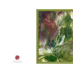 Kunst–Doppelkarte - „Pflanzenwelt“ - bewusst ohne Textvorgabe - Design  Ulrike Kröll.