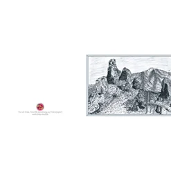 Kunst–Doppelkarte - „Pico de Teide (Teneriffa)“ – bewusst ohne Textvorgabe - Design Ulrike Kröll.