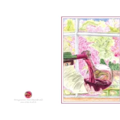 Kunst–Doppelkarte - „Portugiesischer Wein“ - bewusst ohne Textvorgabe - Design  Ulrike Kröll.