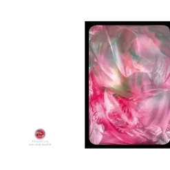 Kunst–Doppelkarte - „Rosa Seide“ - bewusst ohne Textvorgabe - Design  Ulrike Kröll.