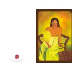 Kunst–Doppelkarte - „Südseeinsulanerin nach Paul Gauguin“ - bewusst ohne Textvorgabe - Design  Ulrike Kröll