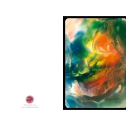 Kunst–Doppelkarte - „Sich spiegelnde Morgensonne“ - bewusst ohne Textvorgabe - Design  Ulrike Kröll