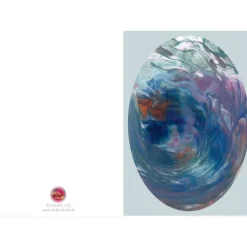 Kunst–Doppelkarte - „Strudel“ - bewusst ohne Textvorgabe - Design  Ulrike Kröll.