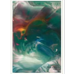 Kunst–Doppelkarte - „Tosende See“ - bewusst ohne Textvorgabe - Design  Ulrike Kröll.