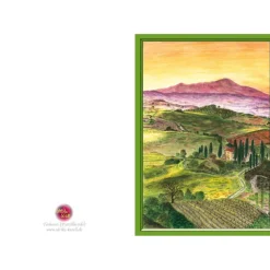 Kunst–Doppelkarte - „Toskana“ - bewusst ohne Textvorgabe - Design  Ulrike Kröll.