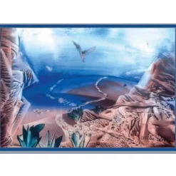 Kunst–Doppelkarte - „Wüstenlandschaft II“ - bewusst ohne Textvorgabe - Design  Ulrike Kröll.