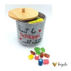 Kunststoffdose mit Filzbanderole