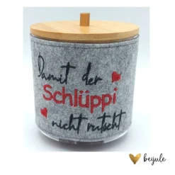 Kunststoffdose mit Filzbanderole