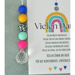 kunterbuntes Abschiedsgeschenk Kindergarten, Dankeschön Erzieherin, Sonnenfänger, Abschiedsgeschenk