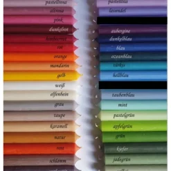 kurze Stabkerzen 10cm lang - 22mm Durchmesser farbig | Geburtstagskerzen