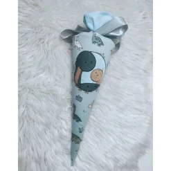 Kurzfristig lieferbar - Geschwister Schultüte, 35 cm groß, mit Stickerei