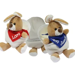 Kuschelhase mit Namen - Kuscheltier Hase personalisiert -Kuscheltier mit Wunschbeschriftung- Ostergeschenk Geschenk