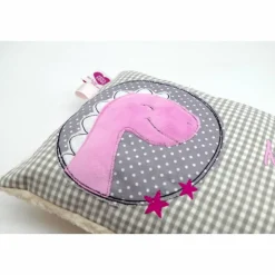 Kuschelkissen Dino Dinosaurier Wunschnamen Taufkissen Geburtskissen - Schmusekissen Kissen mit Namen