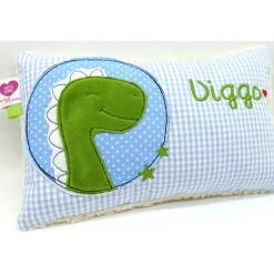 Kuschelkissen Dino Dinosaurier Wunschnamen Taufkissen Geburtskissen - Schmusekissen Kissen mit Namen