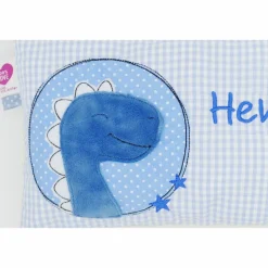 Kuschelkissen Dino Dinosaurier Wunschnamen Taufkissen Geburtskissen - Schmusekissen Kissen mit Namen