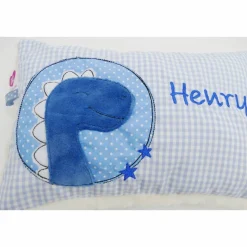 Kuschelkissen Dino Dinosaurier Wunschnamen Taufkissen Geburtskissen - Schmusekissen Kissen mit Namen