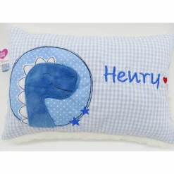 Kuschelkissen Dino Dinosaurier Wunschnamen Taufkissen Geburtskissen - Schmusekissen Kissen mit Namen
