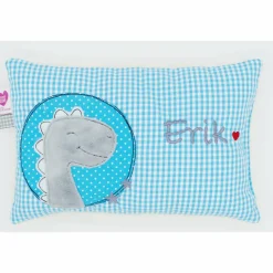 Kuschelkissen Dino Dinosaurier Wunschnamen Taufkissen Geburtskissen - Schmusekissen Kissen mit Namen