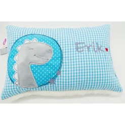 Kuschelkissen Dino Dinosaurier Wunschnamen Taufkissen Geburtskissen - Schmusekissen Kissen mit Namen