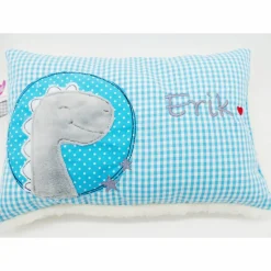 Kuschelkissen Dino Dinosaurier Wunschnamen Taufkissen Geburtskissen - Schmusekissen Kissen mit Namen