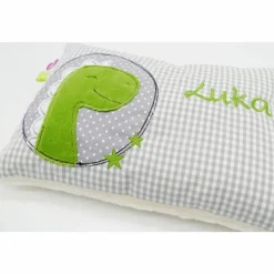 Kuschelkissen Dino Dinosaurier Wunschnamen Taufkissen Geburtskissen - Schmusekissen Kissen mit Namen