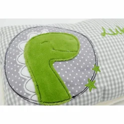 Kuschelkissen Dino Dinosaurier Wunschnamen Taufkissen Geburtskissen - Schmusekissen Kissen mit Namen